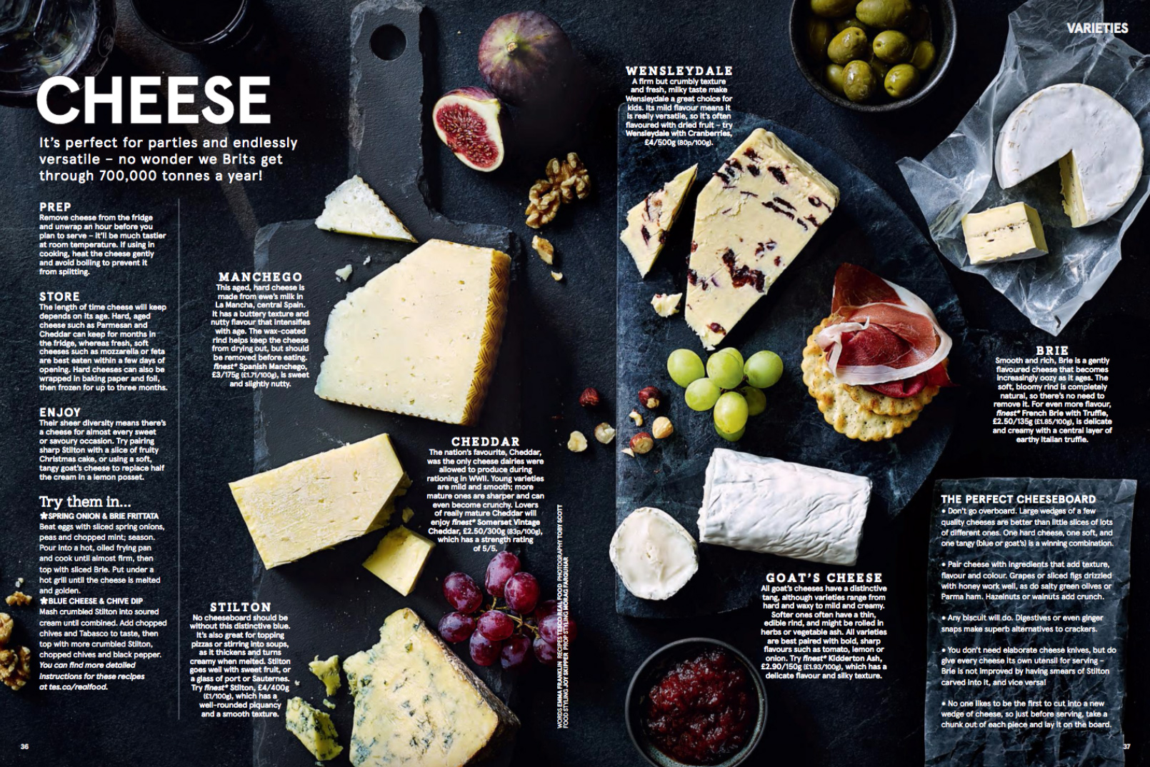 Tesco Magazine Cheese Board